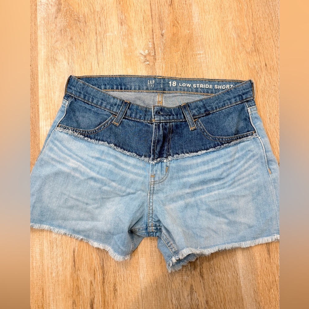GAP Youth Two-Tone Blue Jean Shorts